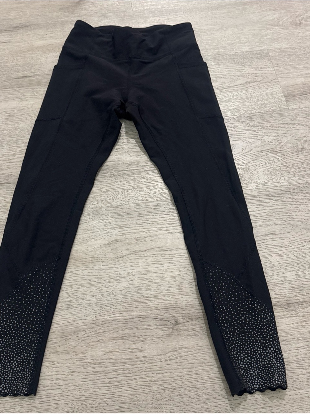 lululemon athletica Black Leggings with Studded Hem